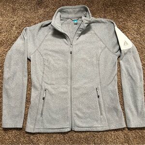 Eddie Bauer First Ascent Women's Gray Full Zip Jacket with Pockets Size L